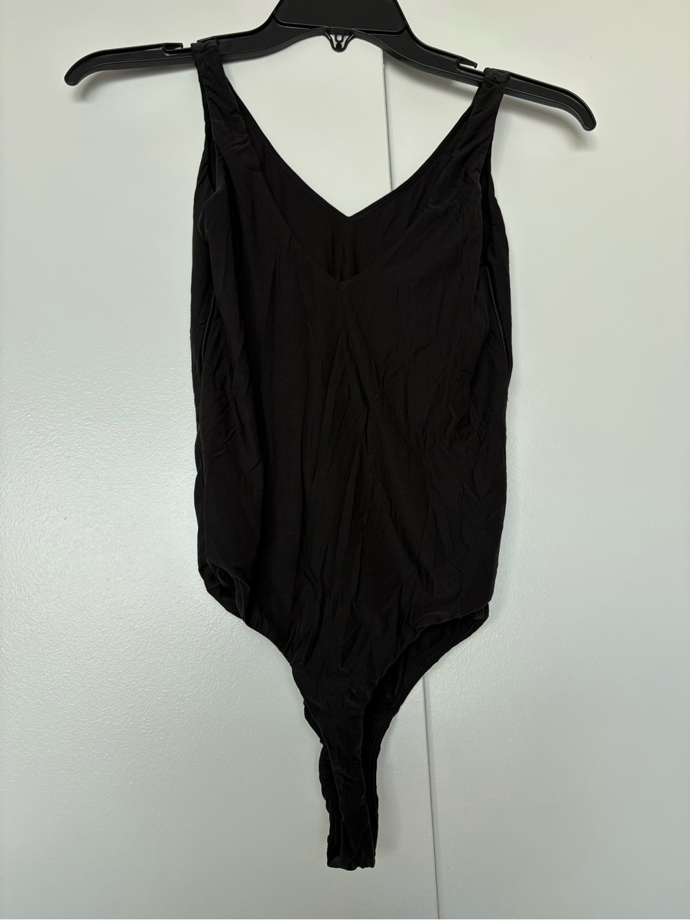 aerie Black V-Neck Seamless Bodysuit